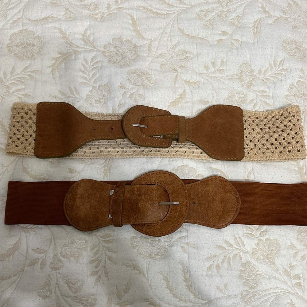 Stylish Tan and Brown Woven Belts